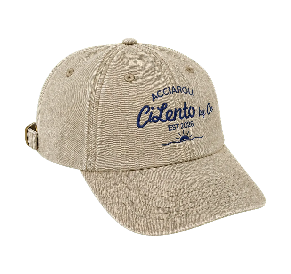 Il cappello Acciaroli Sand — tre quarti sinistro