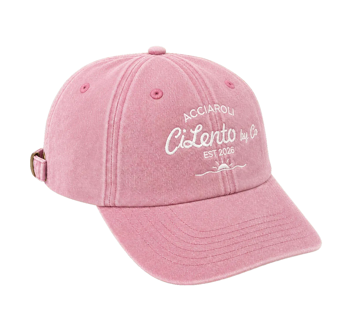 Il cappello Acciaroli Pink Sunset — tre quarti sinistro